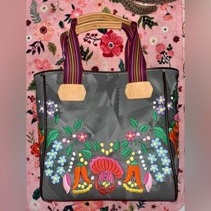 Consuela Diane Tote Embroidery floral beautiful RARE Sold Out